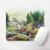 カリフォルニアで採鉱する金ゴールド マウスパッド (マウス)