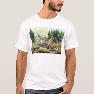 カリフォルニアで採鉱する金ゴールド Tシャツ