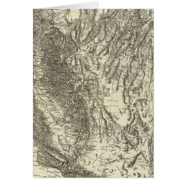カリフォルニアとネバダの地図 (正面)