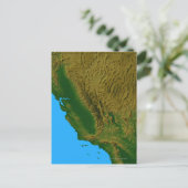 カリフォルニアとネバダの地図2 ポストカード (スタンド正面)