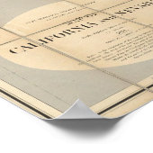 カリフォルニアとネバダの地図 ポスター (角)