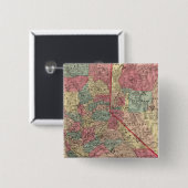 カリフォルニアとネバダの州の地図 缶バッジ (正面&裏面)