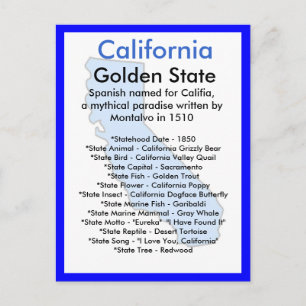 カリフォルニアについて ポストカード