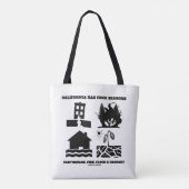 カリフォルニアには四季のアイコンが地震の火災 トートバッグ (裏面)