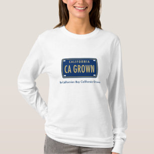 カリフォルニアによって育てられるロゴの女性のフード付きスウェットシ Tシャツ