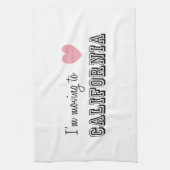 カリフォルニアに引っ越す キッチンタオル (縦)