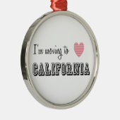 カリフォルニアに引っ越す メタルオーナメント (右)