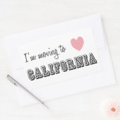 カリフォルニアに引越します 長方形シール (封筒)