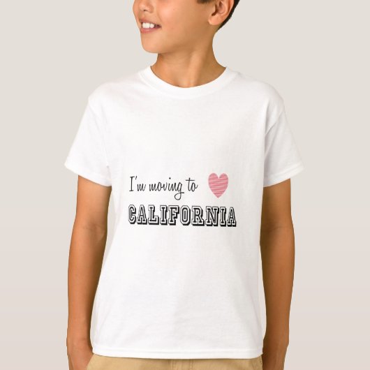 カリフォルニアに引越します Tシャツ (正面)