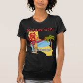 カリフォルニアに戻る Women's Bella+Canvas ダーク Tシャツ (正面)