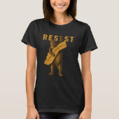 カリフォルニアに抵抗する熊 Tシャツ (正面)