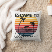カリフォルニアに脱出レトロヴィンテージサンセットカラー クッション (ブランケット)