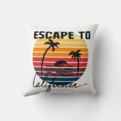カリフォルニアに脱出レトロヴィンテージサンセットカラー クッション (裏面)