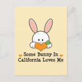 カリフォルニアのいくつかのバニー私はがきを愛している ポストカード (正面)
