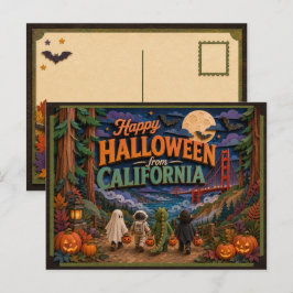 カリフォルニアのこどもたちからハッピーハロウィン ポストカード