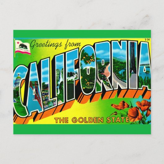 カリフォルニアのご挨拶ポストカード ポストカード (正面)