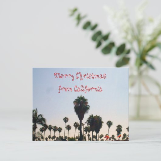 カリフォルニアのはがきからメリークリスマス シーズンポストカード (スタンド正面)