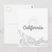カリフォルニアのはがき ポストカード (正面/裏面)