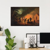 カリフォルニアのまわりに州キャンプファイアの先駆者(0131A) ポスター (ホームオフィス)