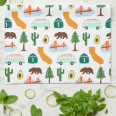 カリフォルニアのアイコン キッチンタオル (折り畳み)