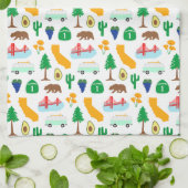 カリフォルニアのアイコン キッチンタオル (折り畳み)