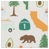 カリフォルニアのアイコン ファブリック (クローズアップ)