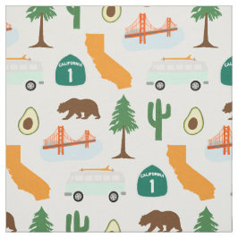 カリフォルニアのアイコン ファブリック