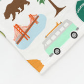 カリフォルニアのアイコン フリースブランケット (角)