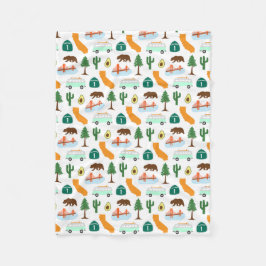 カリフォルニアのアイコン フリースブランケット