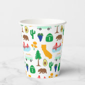 カリフォルニアのアイコン 紙コップ (裏面)