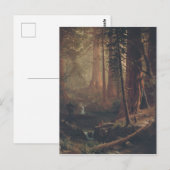 カリフォルニアのアルバートビエルシュタットジャイアントレッドウッドの木 ポストカード (正面/裏面)