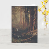 カリフォルニアのアルバート·ビアスタット·ジャイアント·セコイアの木 カード (黄色い花)