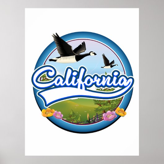 カリフォルニアのガチョウのバカンスロゴ ポスター (正面)