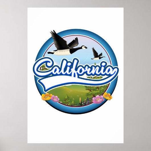 カリフォルニアのガチョウのバカンスロゴ ポスター (正面)