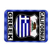 カリフォルニアのギリシャ系アメリカ磁石 マグネット (横)