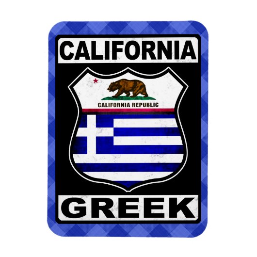 カリフォルニアのギリシャ系アメリカ磁石 マグネット (縦)