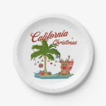 カリフォルニアのクリスマスパームツリーとトナカイ