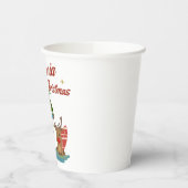 カリフォルニアのクリスマスパームツリーとトナカイ 紙コップ (左)