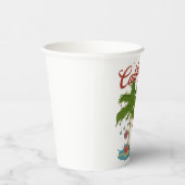 カリフォルニアのクリスマスパームツリーとトナカイ 紙コップ (右)