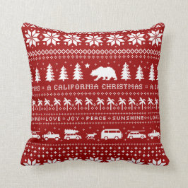 カリフォルニアのクリスマス |休日のパタクールーン クッション
