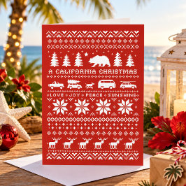 カリフォルニアのクリスマス - 愛 喜び 平和 陽光 シーズンカード