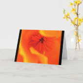 カリフォルニアのケシ"ハート" NOTECARD/BLANK カード (黄色い花)