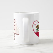 カリフォルニアのゴールデンゲートブリッジ ジャンボコーヒーマグカップ (裏面)