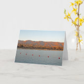 カリフォルニアのサンセットマウンテンサンタバーバラ カード (黄色い花)