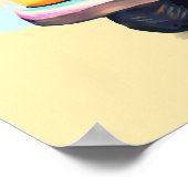 カリフォルニアのサンセット、サン・オノフレ。カッコいいヴィンテージ ポスター (角)