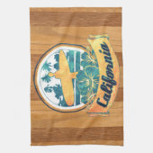 カリフォルニアのサーフボード キッチンタオル (縦)