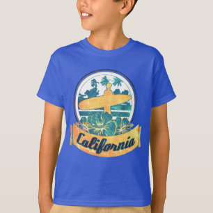 カリフォルニアのサーフボード Tシャツ
