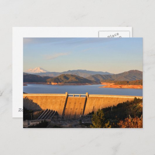 カリフォルニアのシャスタレイクダム ポストカード (正面/裏面)