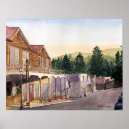 カリフォルニアのシーン – 水彩 ポスター