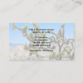 カリフォルニアのジョシュア・ツリー 名刺 (裏面)